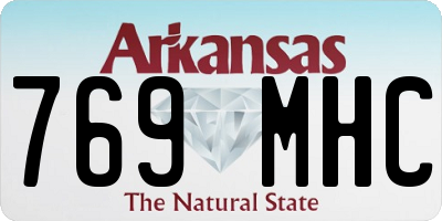AR license plate 769MHC