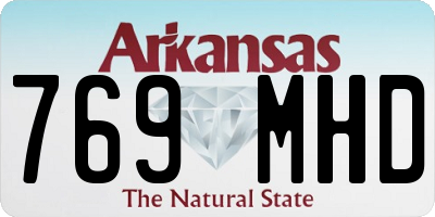AR license plate 769MHD