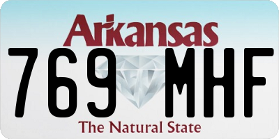 AR license plate 769MHF