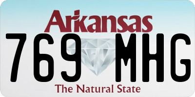AR license plate 769MHG