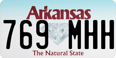AR license plate 769MHH