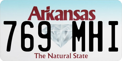 AR license plate 769MHI