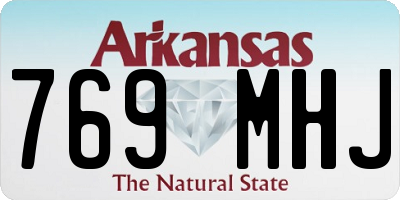AR license plate 769MHJ