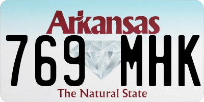 AR license plate 769MHK