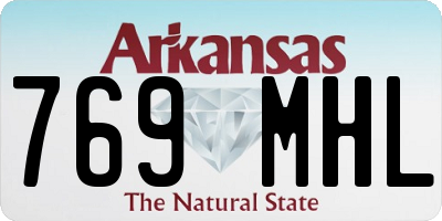 AR license plate 769MHL