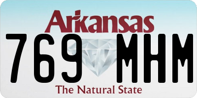 AR license plate 769MHM