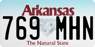 AR license plate 769MHN