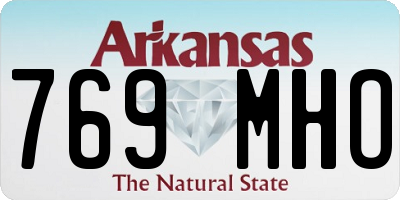 AR license plate 769MHO