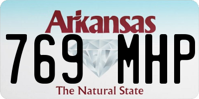 AR license plate 769MHP