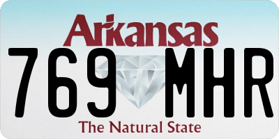 AR license plate 769MHR