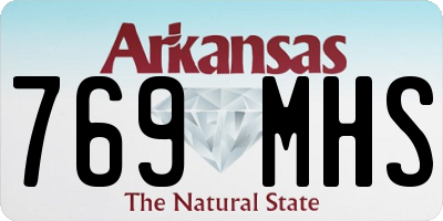 AR license plate 769MHS