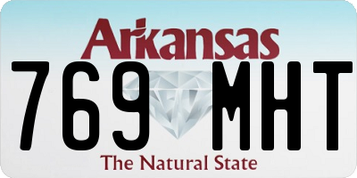 AR license plate 769MHT