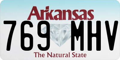 AR license plate 769MHV