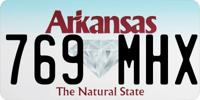 AR license plate 769MHX