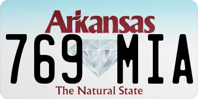 AR license plate 769MIA