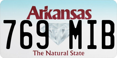 AR license plate 769MIB