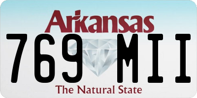AR license plate 769MII
