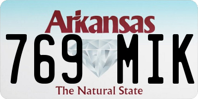 AR license plate 769MIK