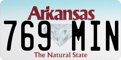 AR license plate 769MIN