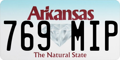 AR license plate 769MIP