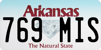 AR license plate 769MIS