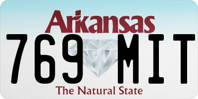 AR license plate 769MIT