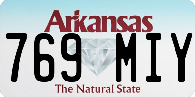 AR license plate 769MIY