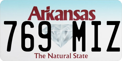 AR license plate 769MIZ