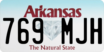AR license plate 769MJH