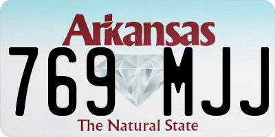 AR license plate 769MJJ