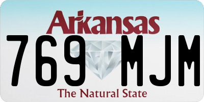 AR license plate 769MJM