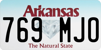 AR license plate 769MJO