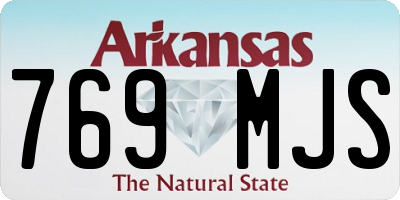 AR license plate 769MJS