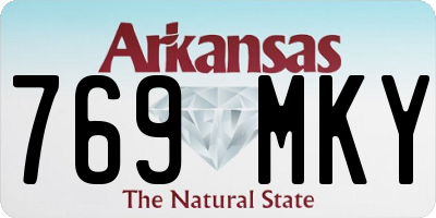 AR license plate 769MKY