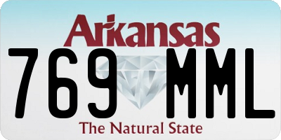 AR license plate 769MML
