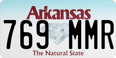 AR license plate 769MMR