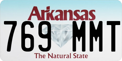 AR license plate 769MMT