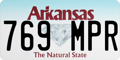 AR license plate 769MPR