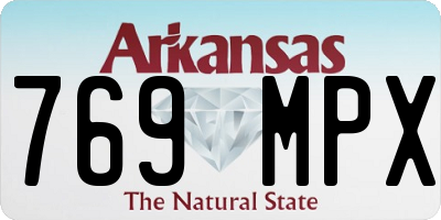 AR license plate 769MPX