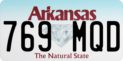 AR license plate 769MQD