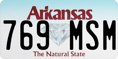 AR license plate 769MSM