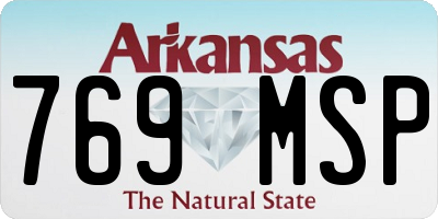 AR license plate 769MSP