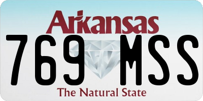 AR license plate 769MSS
