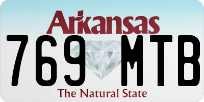 AR license plate 769MTB
