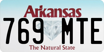 AR license plate 769MTE
