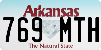 AR license plate 769MTH