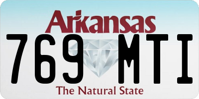 AR license plate 769MTI