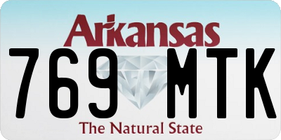 AR license plate 769MTK