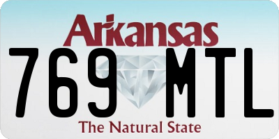 AR license plate 769MTL
