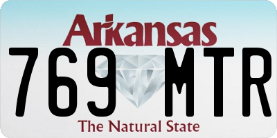 AR license plate 769MTR
